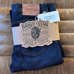 Brave Star True Straight 9oz Red Sun Selvage Denim (35x32)